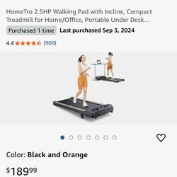 Treadmill with incline