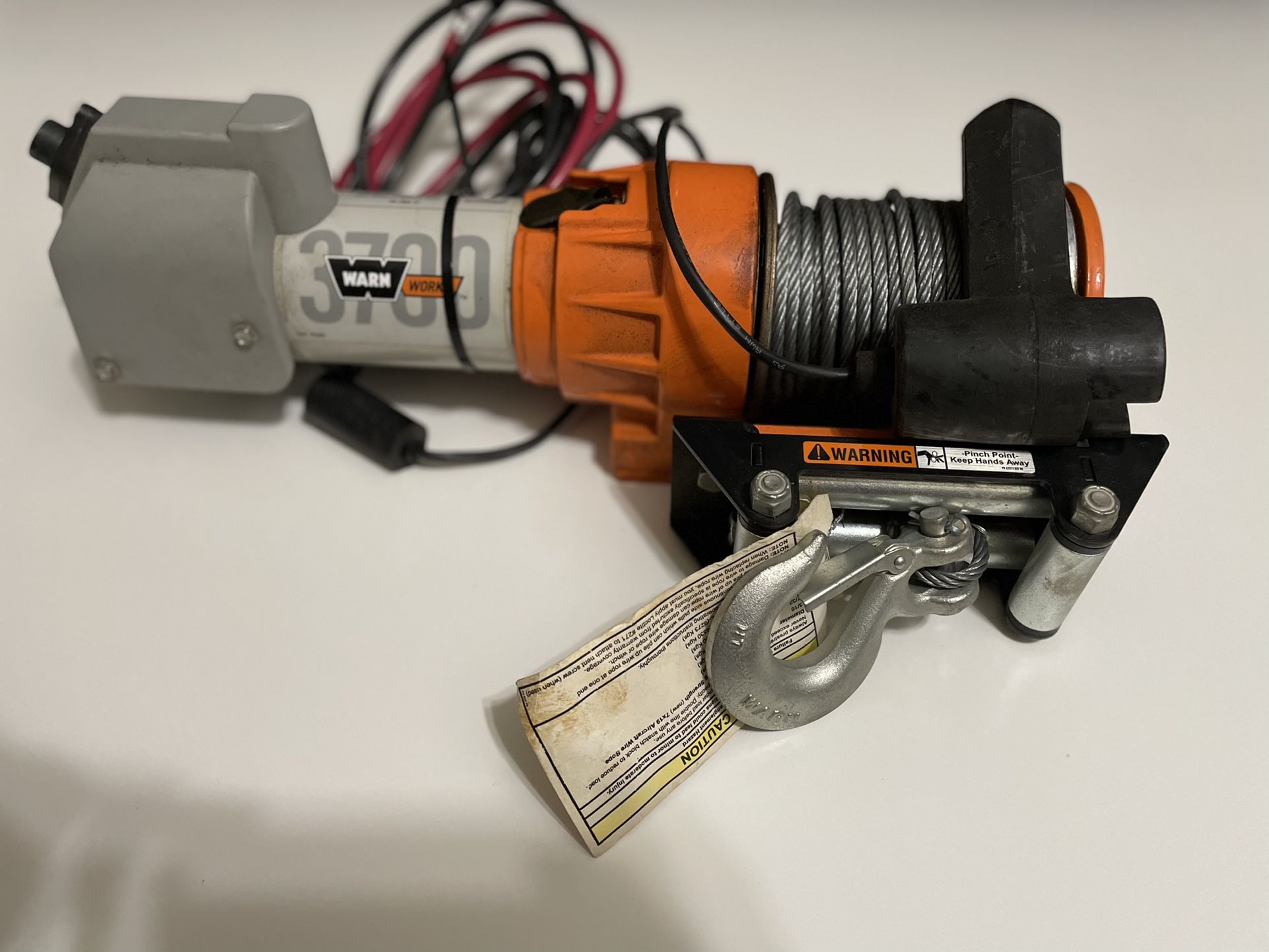 Warn 603700 Warn Works 3700 DC 1.9-horsepower Utility Winch - 3,700-Pound Capacity