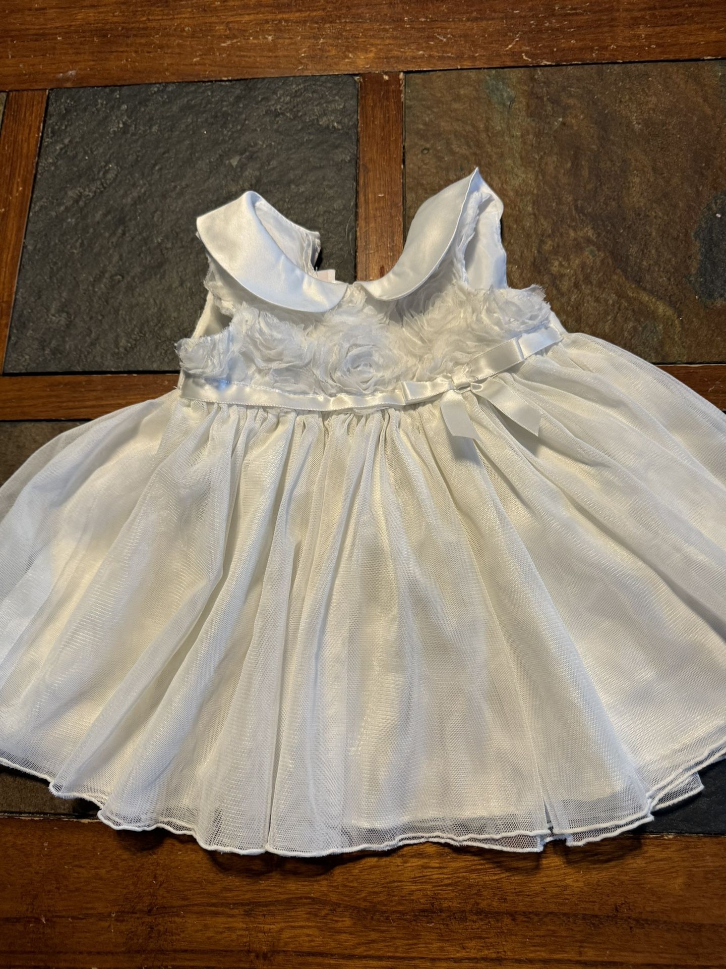 Bonnie Baby White Dress 3-6 Months