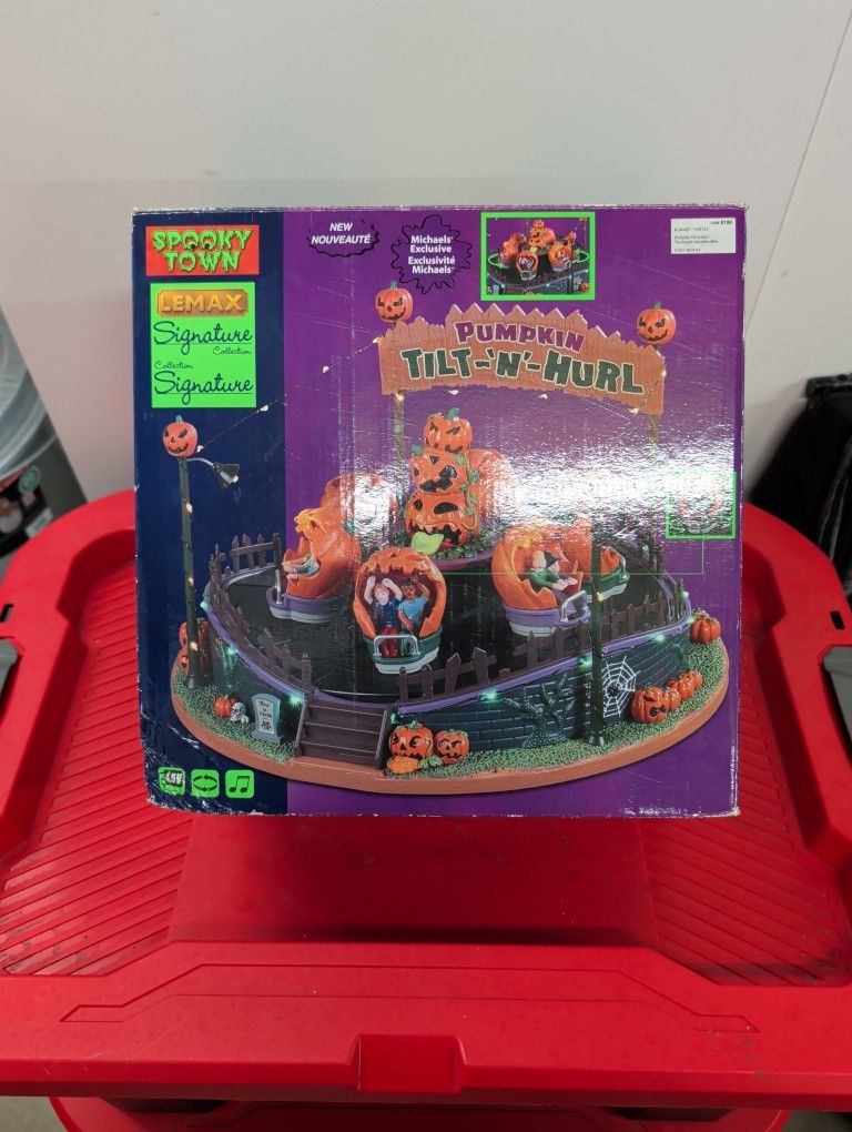 Lemax Halloween Pumpkin Tilt N Hurl