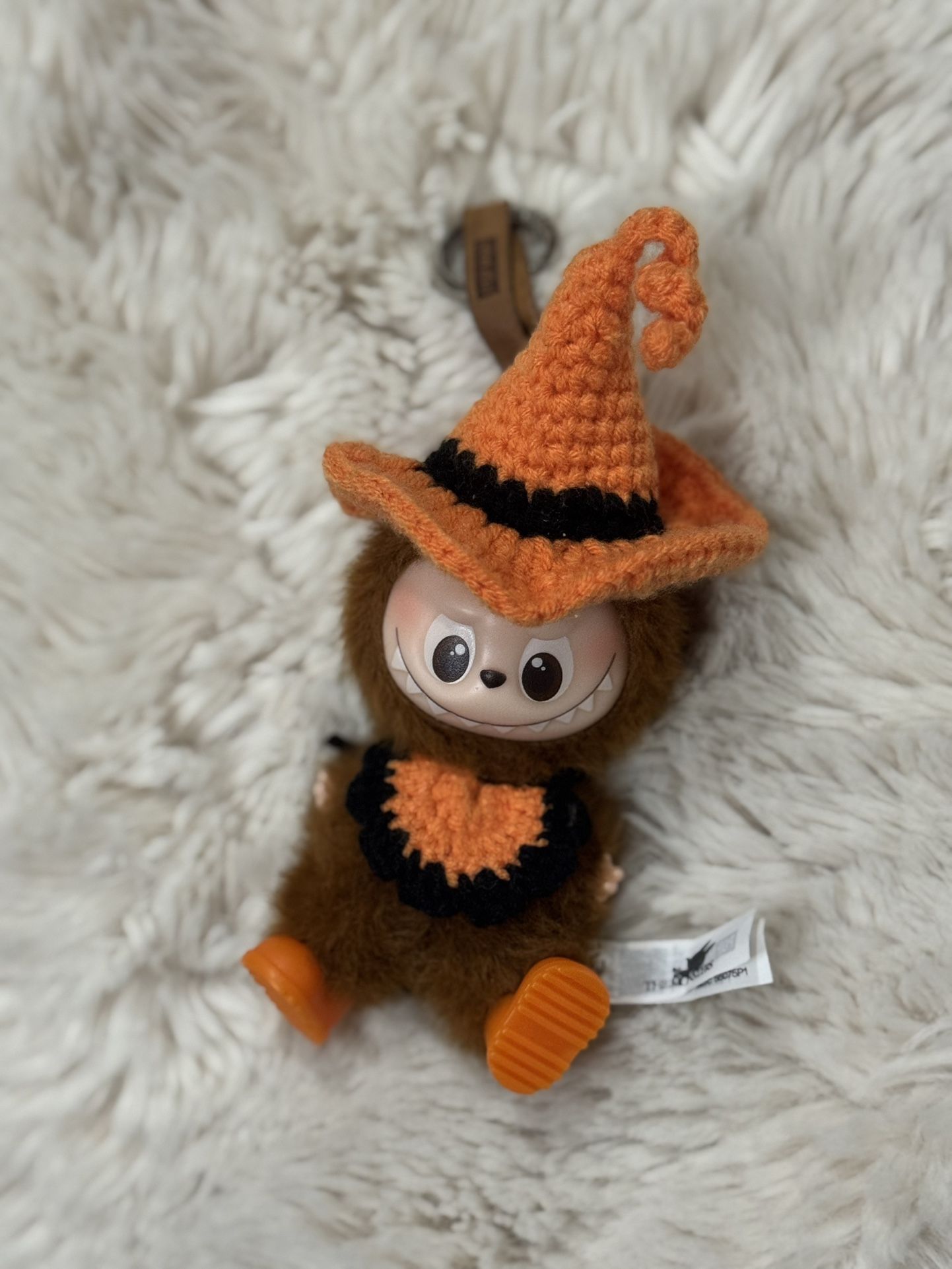 Halloween Outfit For Ur Mini Labubu - 4pcs (hat, Glasses, Bib, Shoes)