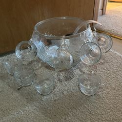 Punch Bowl And Cups