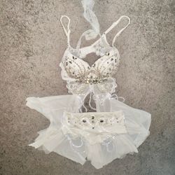 Dreamland Rave Rhinestone butterfly bra top & bottoms