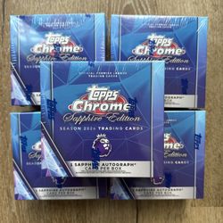  2026 Topps Chrome Premier League Factory Sealed Hobby SAPPHIRE EDITION