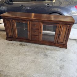 TV stand $65 dining room table built in leaf six high chairs $200 small sofa brand new $80 full size bed under storage New $150 new king bed $250