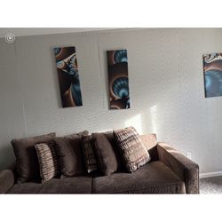 Brown , Couch 