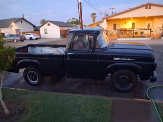 1960   f100  black all original
