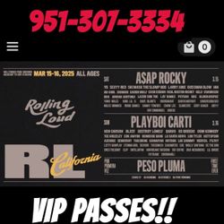 $300 ROLLING LOUD CONCERT VIP TICKETS