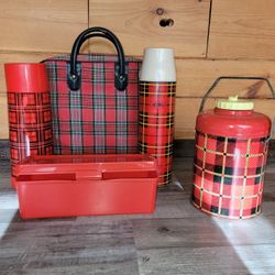 Vintage Plaid Thermos