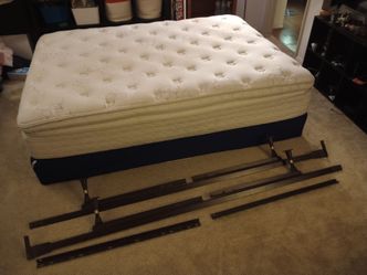 Queen Bed Set - Mattress, Box Springs, & Frame Included
