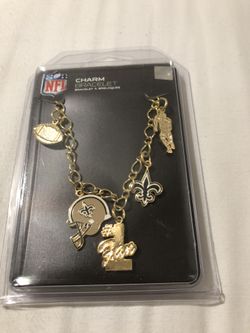 New Orleans saints charm bracelet- new