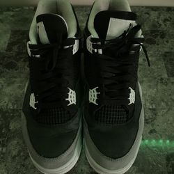 Air Jordan’s Four Retro, 13.5 color, black and white.   