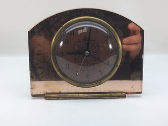 Seth Thomas pink mirror electric clock