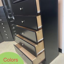 Five Drawers With Rails Dresser 