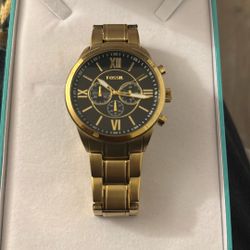 Fossil Mens Fenmore Gold Tone Bracelet Watch - 44 MM