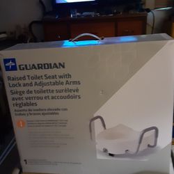 Guardian Raised Toilet Seat With Lock And Adjustable Arms