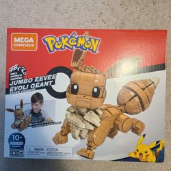 MEGA Construx Jumbo Eevee Pokemon Set 830 pcs Building Kit New Sealed Toy Like Lego