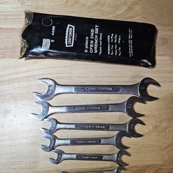 Craftsman SAE 6pc open end wrench set USA