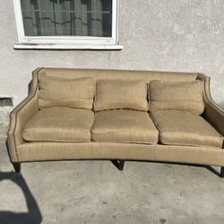 Delivery Available / Vintage Down Feather Couch Sofa