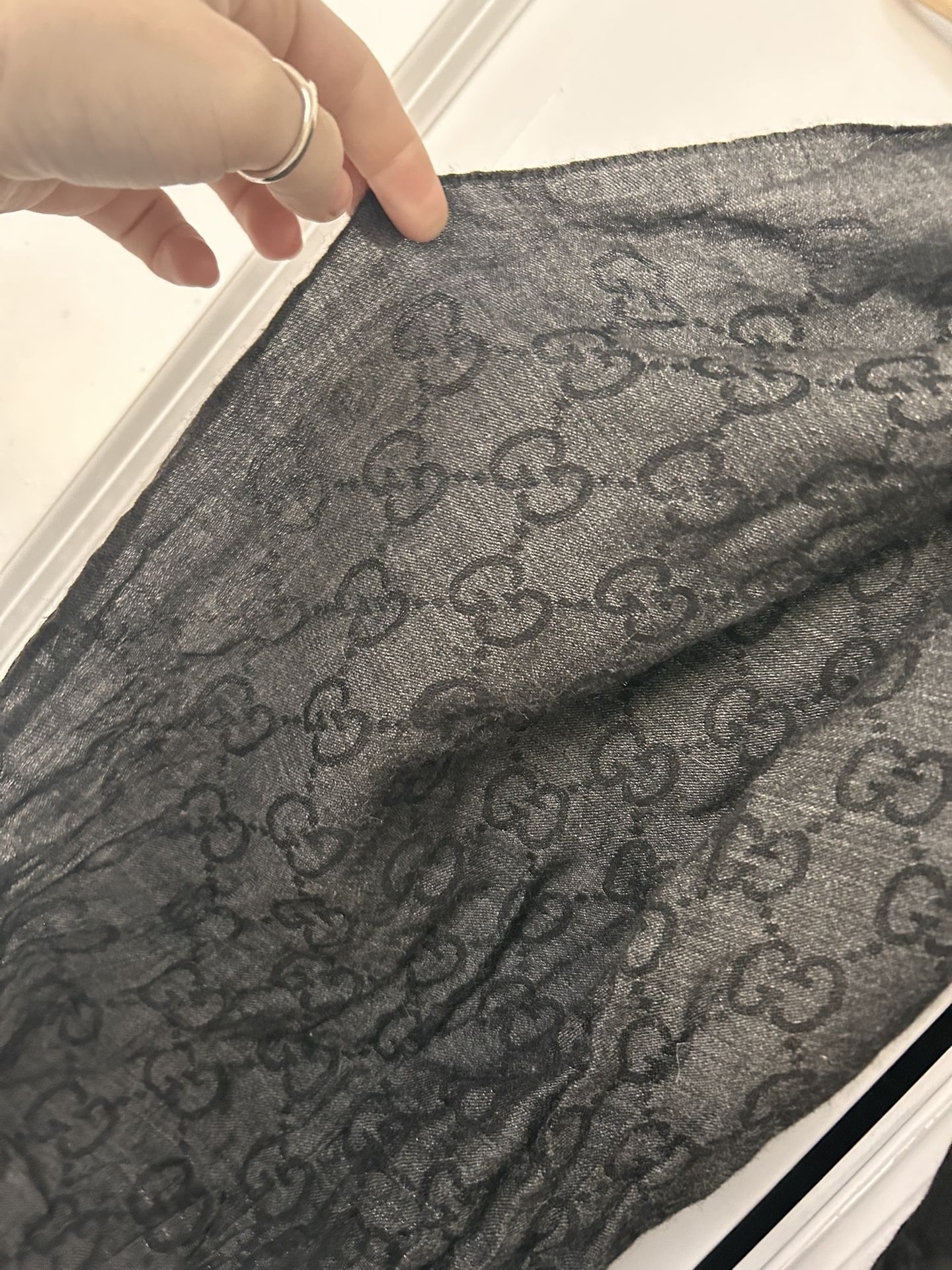 Gucci GG Jacquard Pattern Knitted Scarf