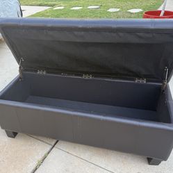 Dark Brown Storage Ottoman 