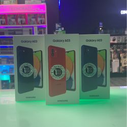 Samsung Galaxy A03 Unlocked 64GB Brand New Sealed Blue/Red/Black 