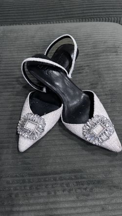 Low white Heels