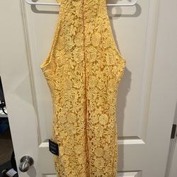 Lulus Yellow Lace Halter Dress