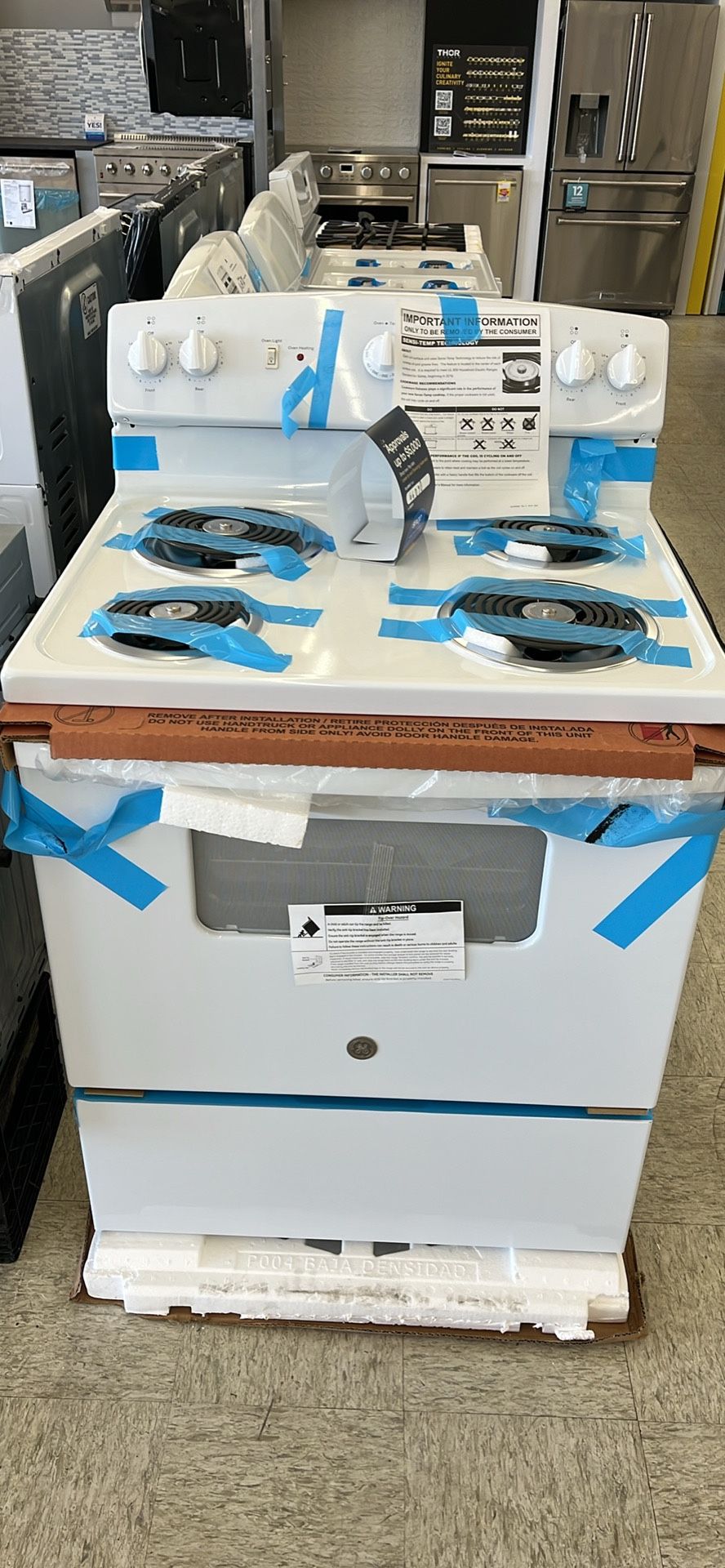 New GE Electric Range Freestanding With Coils