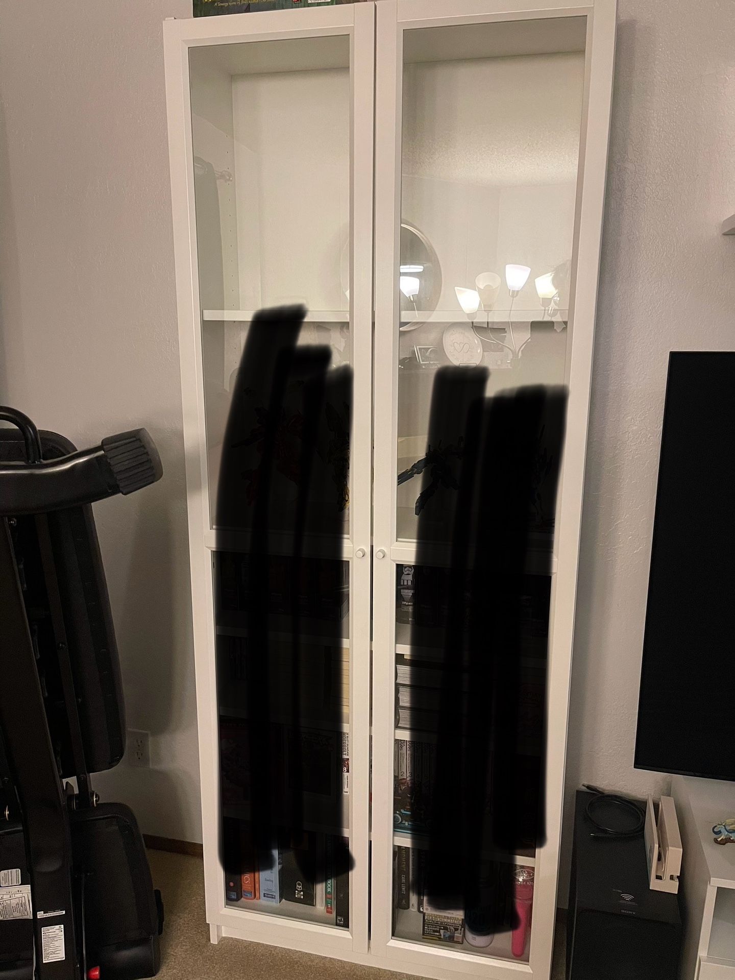 2x OXBERG Glass door, white For Billy Bookcase