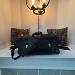 Vintage Leather Duffle Bag