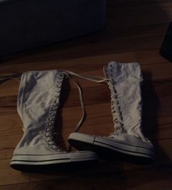 Knee hi converse white