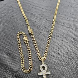 I Deliver I Ship 14k Gold Plated Chain Set