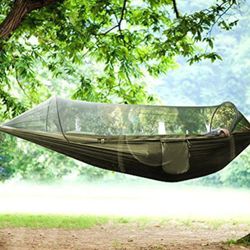 New Tree Hammock, Mesh Mosquito Pop Up Net Cover, bear butt camping, hiking, backpacking ultralight, rei, eno Packable Nylon Hennessy