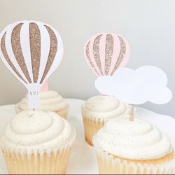 Hot Air Balloon Cupcake Toppers