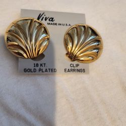 New Clip Earing 18KT Gold Plated