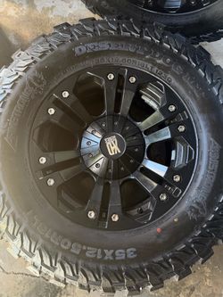 🔥 35x12.50R18 Armstrong Desert Dog M/T Tires + XD Series Wheels 🔥