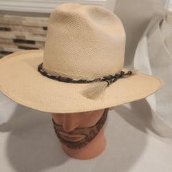 NEW Stetson® 10X BRISA Straw Cowboy Hat 3.5" Brim. Size 71/4