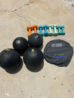 Slam balls, dumbells & Sandbags