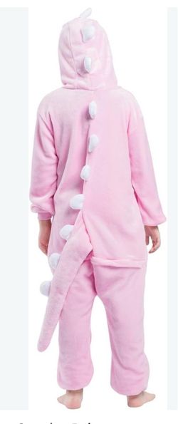 Pink Dinosaur Kids Onesie Pajamas