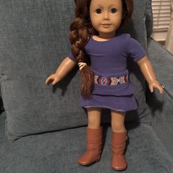 American Girl Doll Sage. 2013 Girl of the Year With Dress and Boots