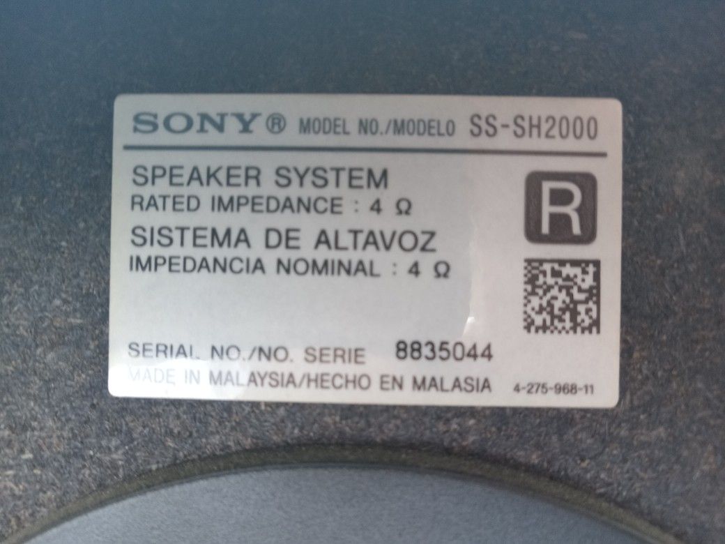 Sony speakers S s h two thousand