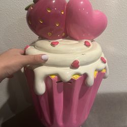 Strawberry Cupcake Piggy Bank