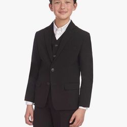 New with tag Calvin Klein Boys Formal Suit blazer size 10 husky  Only suit jacket no bottom  Black 