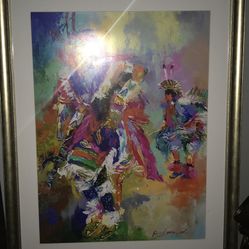 Indian Paint On Canvas 1st Pic The Others Are Not Framed And Are Painted Prints On Canvas  Paid 300 For Indian Dance ong Psinting And Around 200 For T