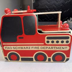 FAO Schwarz Wooden Fire Station Play Set