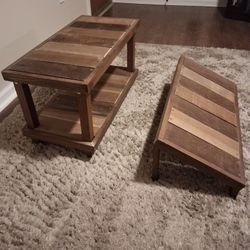 Wood Shoe Rack Set, Handmade 