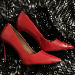 Red Pointy Toe Stiletto Drag Queen Costume Show High Heels Size 11.5 Women’s 