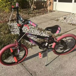 Kent Sparkles Bicycle, 18" Wheels, Child Ages 6+, Black and Pink