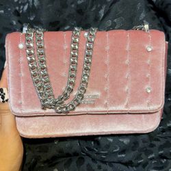 Victoria’s Secret Pink Velvet Rhinestone Crossbody Bag